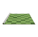 Sideview of Machine Washable Transitional Dark Lime Green Rug, wshpat1136grn