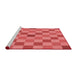 Sideview of Machine Washable Transitional Red Rug, wshpat1136rd