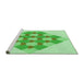 Sideview of Machine Washable Transitional Jade Green Rug, wshpat1137grn