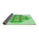 Thickness of Patterned Jade Green Rug, pat1137grn