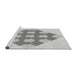 Sideview of Machine Washable Transitional Gunmetal Gray Rug, wshpat1137gry