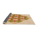 Thickness of Patterned Khaki Gold Rug, pat1137org