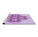 Sideview of Machine Washable Transitional Purple Rug, wshpat1137pur