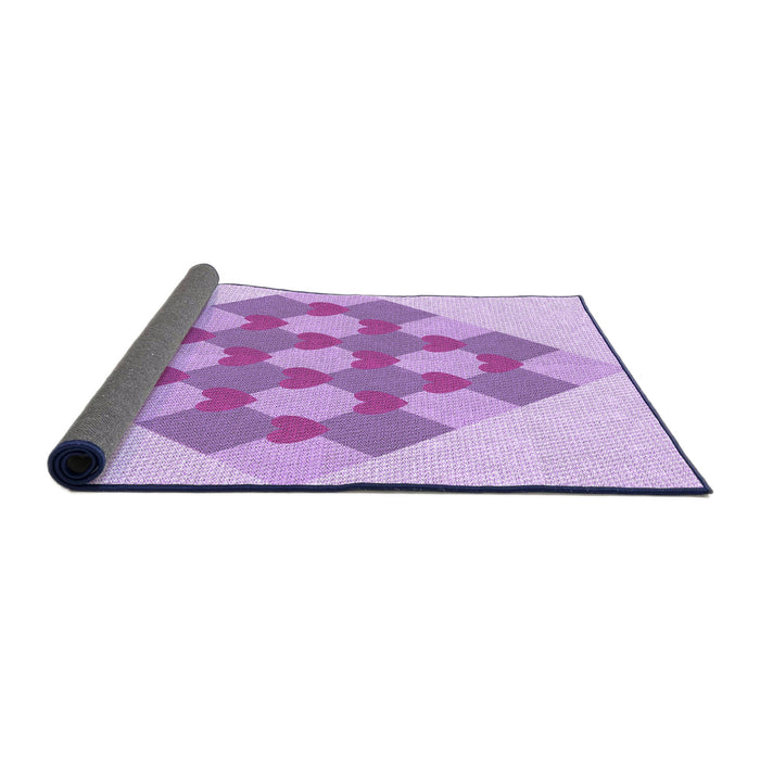 Thickness of Patterned Purple Rug, pat1137pur