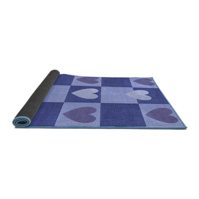 Thickness of Patterned Blue Rug, pat1138blu