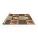 Sideview of Machine Washable Transitional Saddle Brown Rug, wshpat1138brn