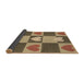 Thickness of Patterned Saddle Brown Rug, pat1138brn