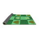 Thickness of Patterned Forest Green Rug, pat1138grn