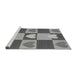 Sideview of Machine Washable Transitional Cloud Gray Rug, wshpat1138gry