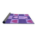 Thickness of Patterned Bright Lilac Purple Rug, pat1138pur