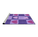 Sideview of Machine Washable Transitional Bright Lilac Purple Rug, wshpat1138pur