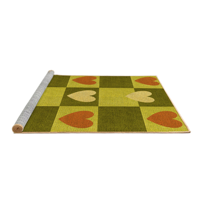 Sideview of Machine Washable Transitional Dark Bronze Brown Rug, wshpat1138yw