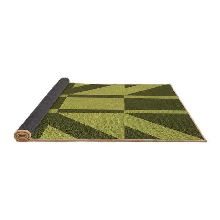 Thickness of Patterned Army Green Rug, pat1139brn