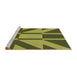 Sideview of Machine Washable Transitional Army Green Rug, wshpat1139brn