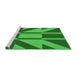 Sideview of Machine Washable Transitional Green Rug, wshpat1139grn