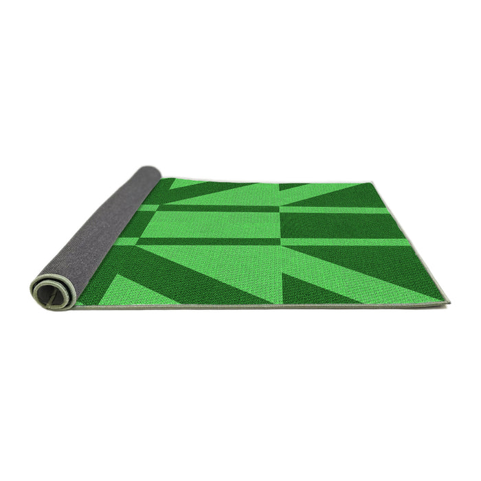 Thickness of Patterned Green Rug, pat1139grn