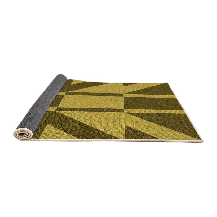 Thickness of Patterned Dark Bronze Brown Rug, pat1139org