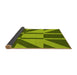 Thickness of Patterned Pistachio Green Rug, pat1139yw