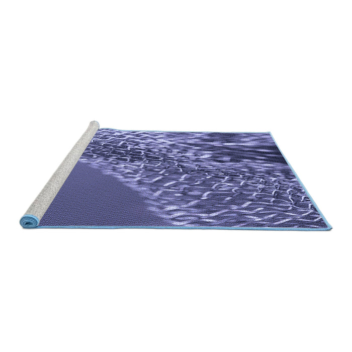 Sideview of Machine Washable Transitional Purple Rug, wshpat114blu