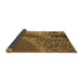 Thickness of Patterned Dark Bronze Brown Rug, pat114brn