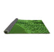 Thickness of Patterned Deep Emerald Green Rug, pat114grn