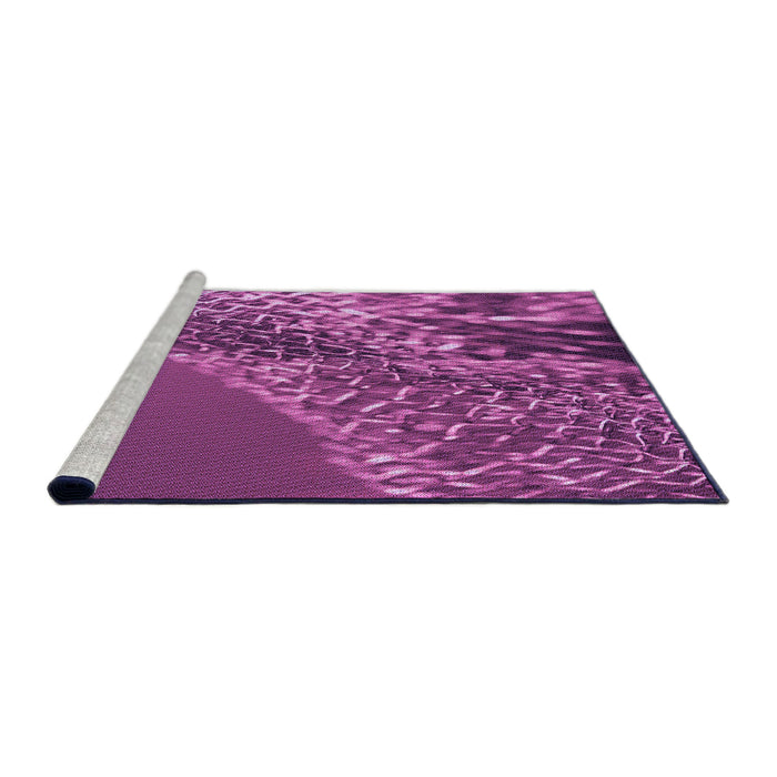Sideview of Machine Washable Transitional Medium Violet Red Pink Rug, wshpat114pur