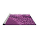 Sideview of Machine Washable Transitional Medium Violet Red Pink Rug, wshpat114pur