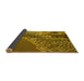 Thickness of Patterned Dark Bronze Brown Rug, pat114yw