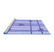 Sideview of Machine Washable Transitional Periwinkle Purple Rug, wshpat1140blu