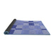 Thickness of Patterned Light Slate Blue Rug, pat1141blu