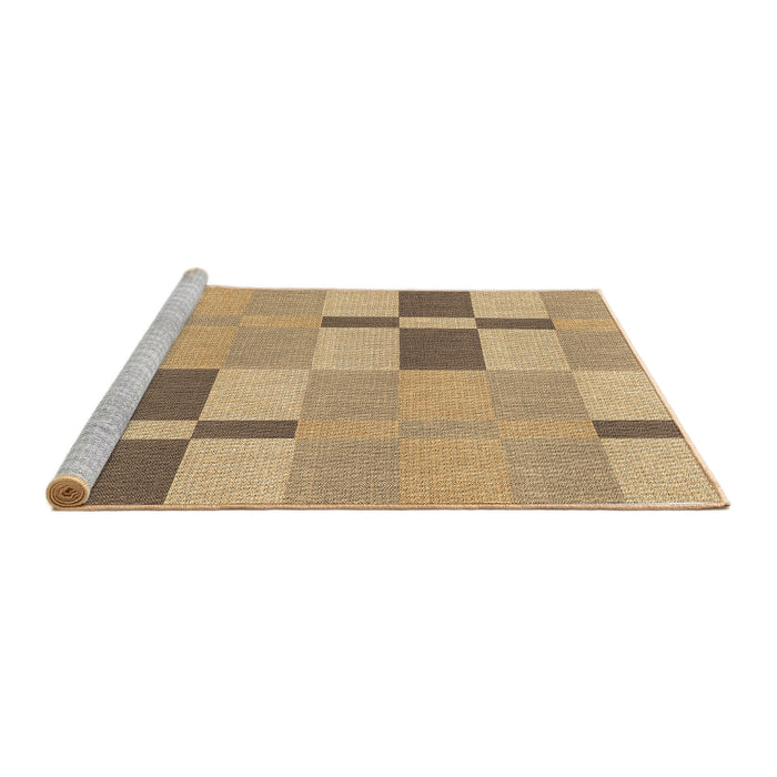 Sideview of Machine Washable Transitional Copper Brown Rug, wshpat1141brn