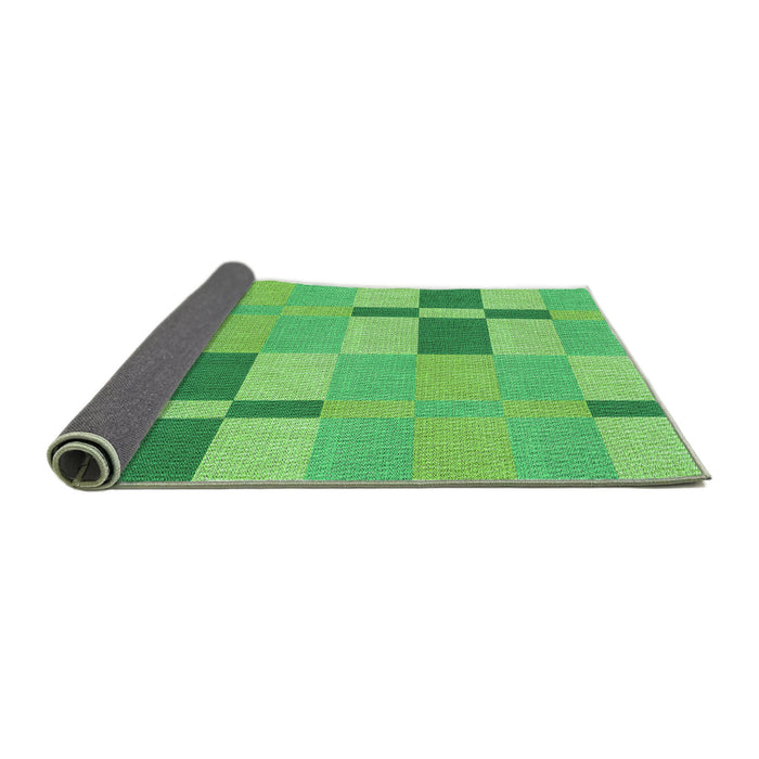 Thickness of Patterned Emerald Green Rug, pat1141grn