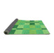 Thickness of Patterned Emerald Green Rug, pat1141grn