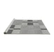 Sideview of Machine Washable Transitional Gray Rug, wshpat1141gry