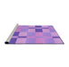 Sideview of Machine Washable Transitional Violet Purple Rug, wshpat1141pur