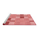 Sideview of Machine Washable Transitional Pastel Pink Rug, wshpat1141rd