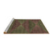 Sideview of Machine Washable Transitional Brown Rug, wshpat1142brn