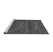 Sideview of Machine Washable Transitional Platinum Gray Rug, wshpat1142gry