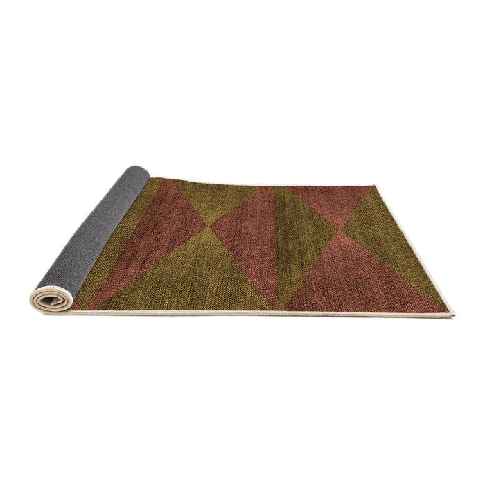 Thickness of Patterned Sedona Brown Rug, pat1142org