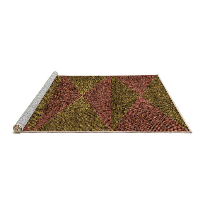 Sideview of Machine Washable Transitional Sedona Brown Rug, wshpat1142org