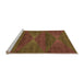 Sideview of Machine Washable Transitional Sedona Brown Rug, wshpat1142org