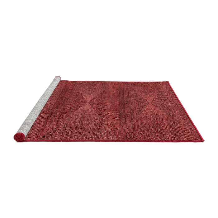 Sideview of Machine Washable Transitional Tomato Red Rug, wshpat1142rd