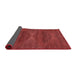 Thickness of Patterned Tomato Red Rug, pat1142rd