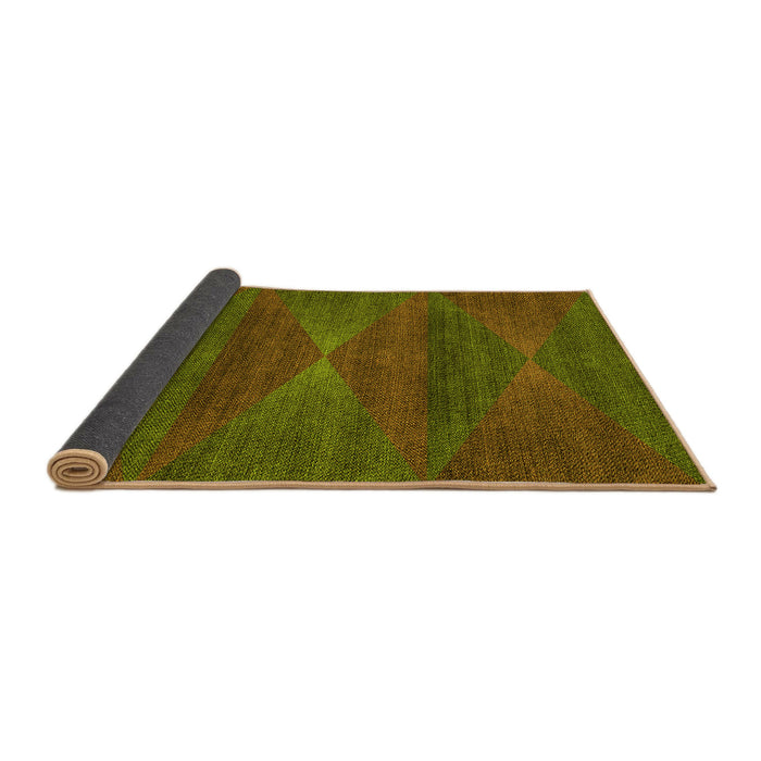 Thickness of Patterned Dark Golden Brown Rug, pat1142yw