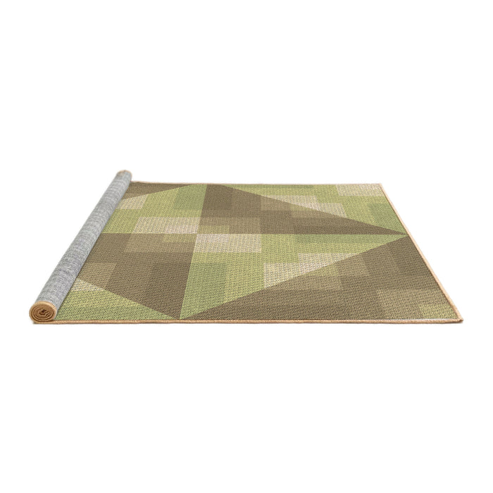 Sideview of Machine Washable Transitional Copper Brown Rug, wshpat1143brn