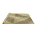 Sideview of Machine Washable Transitional Copper Brown Rug, wshpat1143brn