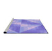 Sideview of Machine Washable Transitional Light Slate Blue Rug, wshpat1143pur