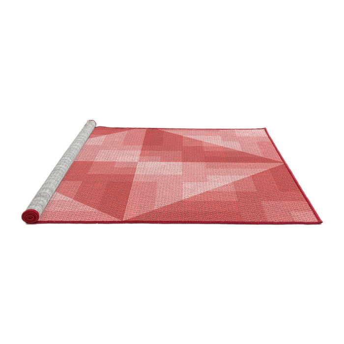 Sideview of Machine Washable Transitional Light Salmon Pink Rug, wshpat1143rd