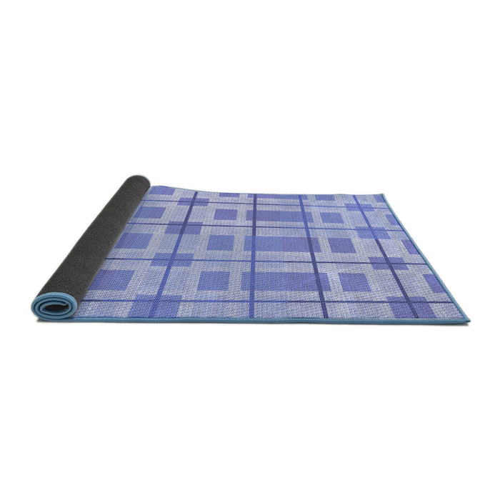 Thickness of Patterned Light Slate Blue Rug, pat1144blu