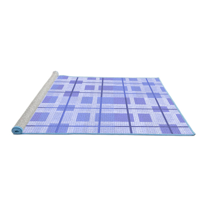 Sideview of Machine Washable Transitional Light Slate Blue Rug, wshpat1144blu